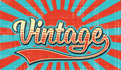 Vintage vector background with hand drawn stylized text, lettering.