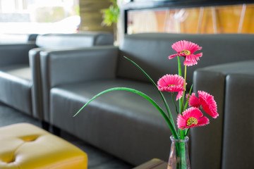 Flowers in vases for living room decoration