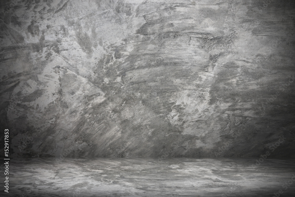 Aufkleber concrete wall and floor with shadow for background and design
