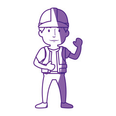 Obraz premium Worker man cartoon icon vector illustration graphic design