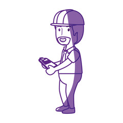 Worker man cartoon icon vector illustration graphic design
