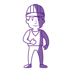 Worker man cartoon icon vector illustration graphic design
