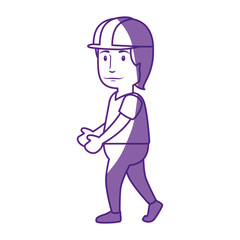 Obraz premium Worker man cartoon icon vector illustration graphic design