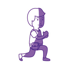 Worker man cartoon icon vector illustration graphic design