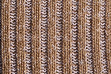 Texture of knitted fabric close-up.