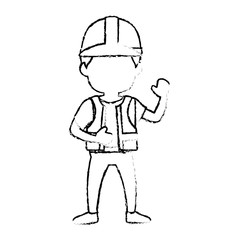 Worker man cartoon icon vector illustration graphic design