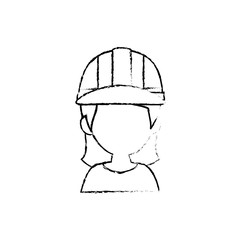 Woman worker cartoon icon vector illustration graphic design