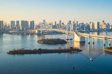 Foto op Plexiglas Tokyo skyline met de haven van Tokyo in Japan © orpheus26
