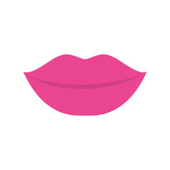 female lips icon over white background. colorful design. vector illustration