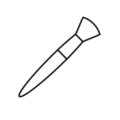 Obraz premium makeup brush, icon over white background. vector illustration