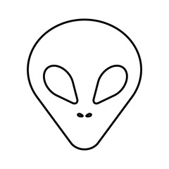 alien icon over white background. vector illustration