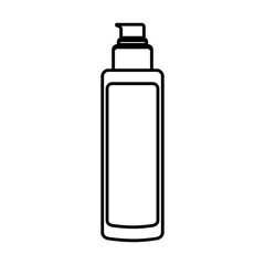 Facial cream bottle icon over white background. make up design. vector illustration