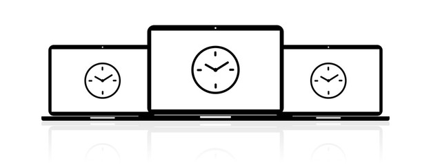 Laptop Banner - Uhr
