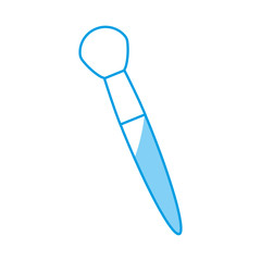 makeup brush icon over white background. vector illustration