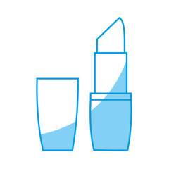 lipstick icon over white background. makeup concept. vector illustration