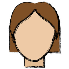 woman avatar icon over white background. colorful design. vector illustration