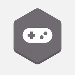 Fototapeta premium Isolated hexagonal signal with a game pad