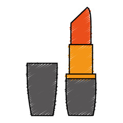 Fototapeta premium lipstick icon over white background. colorful design. vector illustration