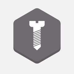 Isolated hexagonal signal with a screw
