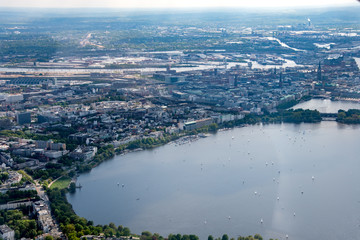 Hamburg Panorama fome above