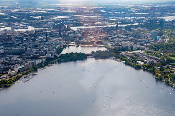 Hamburg Panorama fome above
