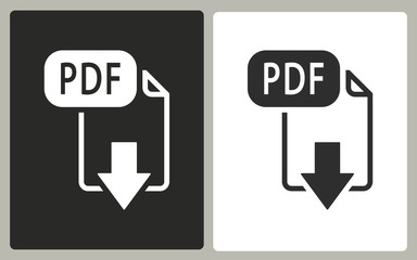 PDF - vector icon.