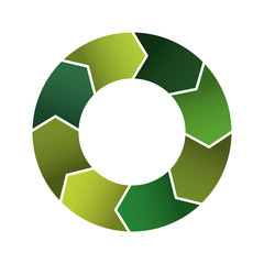 corporate emblem icon over white background. colorful design.  vector illustration