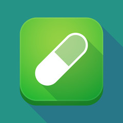 Long shadow app icon with a pill