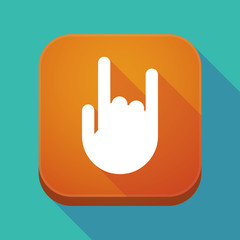 Long shadow app icon with a rocking hand