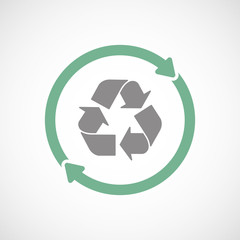 Isolated reuse icon with a recycle sign