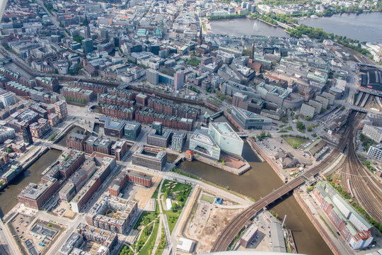 Hamburg Panorama fome above