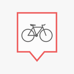 Isolated tooltip with a bicycle