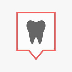 Isolated tooltip with a tooth