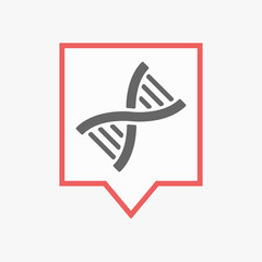 Isolated tooltip with a DNA sign
