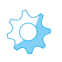 gear wheel icon over white background. vector illustration