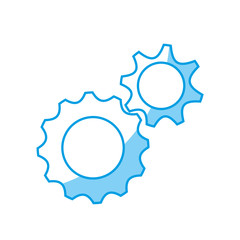 gears wheels icon over white background. vector illustration