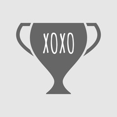 Isolated cup with    the text XOXO