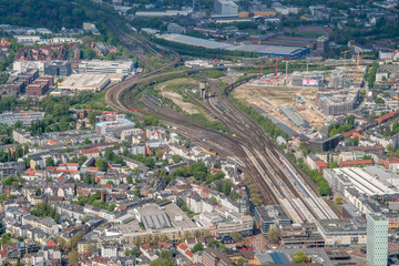 Obraz premium Hamburg Panorama fome above