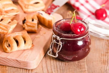 Cherry pastry pies.