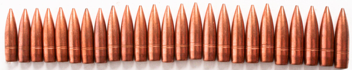 Bullets Ammo in a row