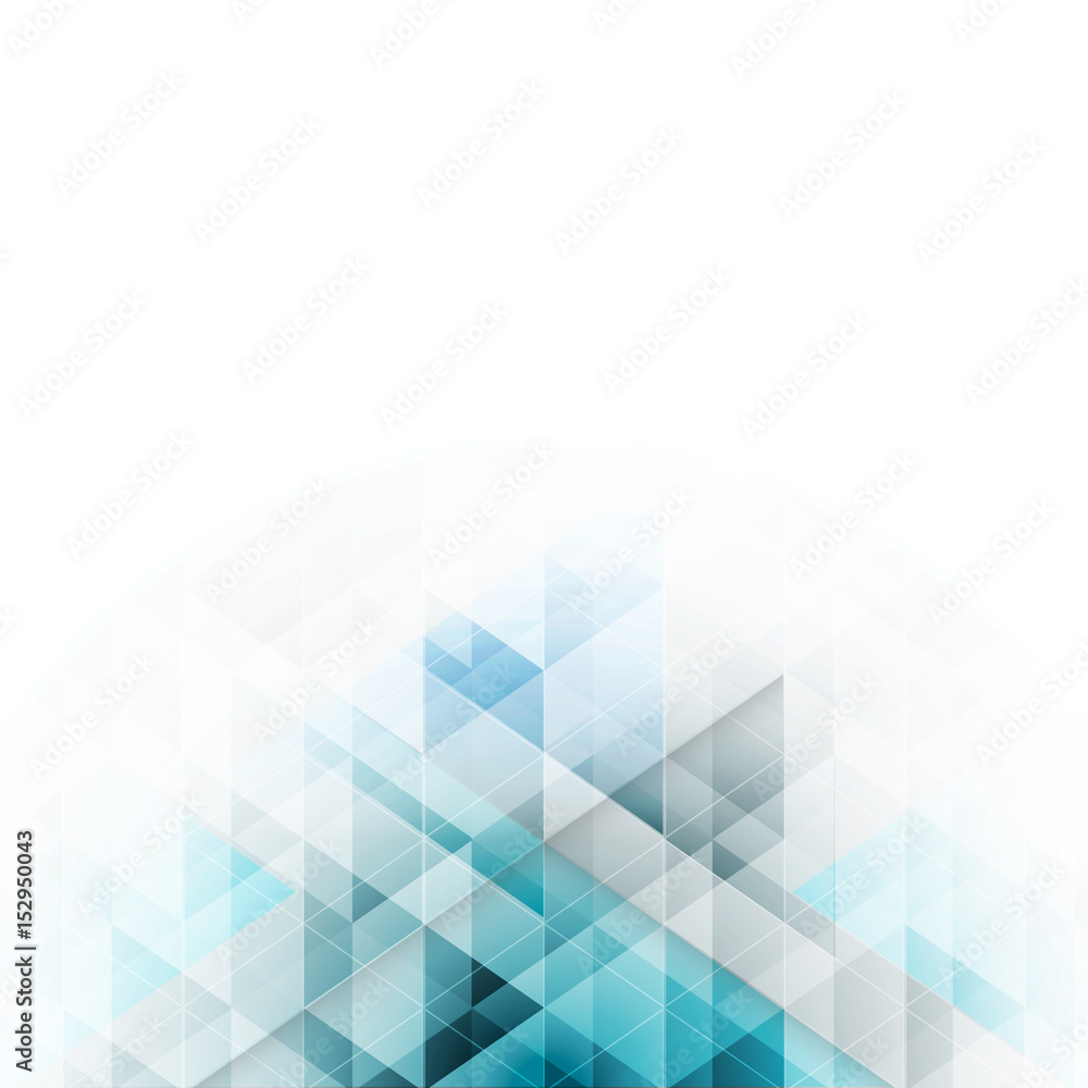 Poster blue triangles design. abstract vector background with geometric pattern.