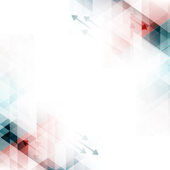 Technology abstract vector bacgkround with arrows and triangles.