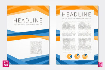 Vector flyer, poster, leaflet, annual report design template with sample text. Layout design, A4 paper design template, fully layered design, business vector illustration, presentation.
