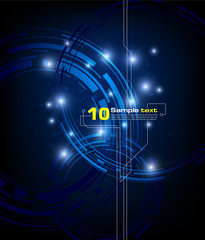 Abstract futuristic background with circuit board elements. High