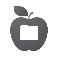 Isolated apple fruit with a folder