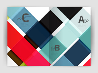 Set of front and back a4 size pages, business annual report design templates