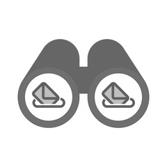 Isolated binoculars with  a ballot box