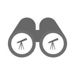 Isolated binoculars with a telescope