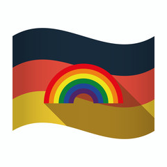 Isolated Germany flag with a rainbow