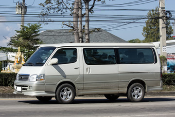 Fototapeta premium Van car on highway road